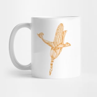 Corncob, orange illustration Mug